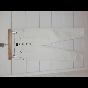 J Crew 27 white corduroy 9" high rise skinny pants